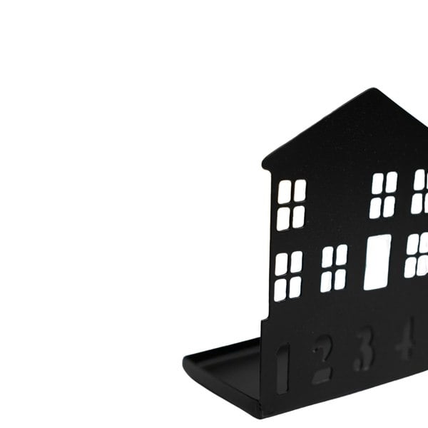 Ivyline Advent Tealight Centrepiece Metal Black