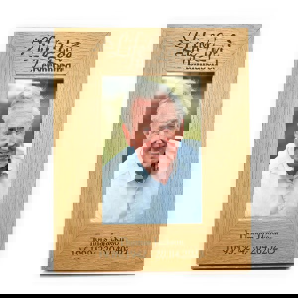 Personalised Memento Company Personalised Memorial 6x4 Wooden Photo Frame