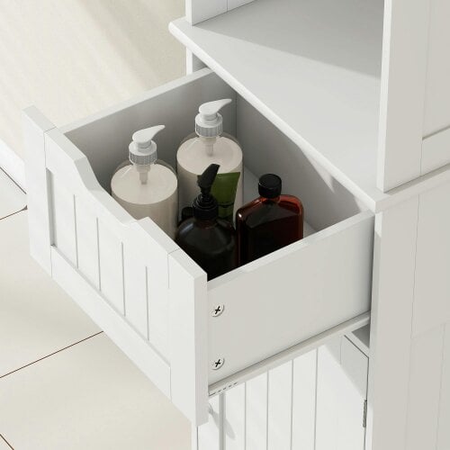 Wyld Haus Morale Slim Bathroom Storage Cabinet With Integrated Sensor Lighting White