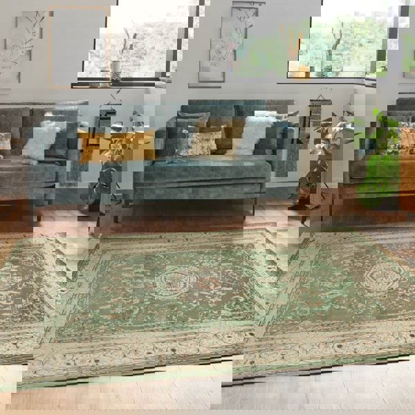 The Rugs Fringed Vintage Bordered Rug - Stylish & Practical