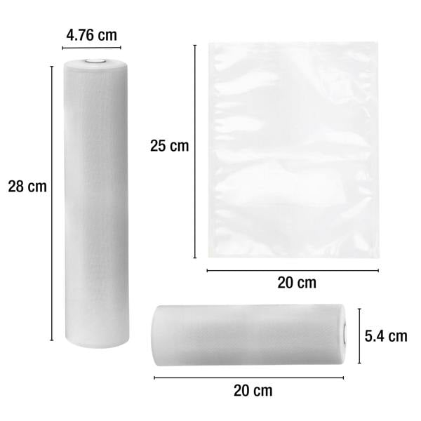 Kenmore 57 Pieces Vacuum Sealer Bag & Rolls Sous Vide Food Storage Heat-Seal Textured Bags