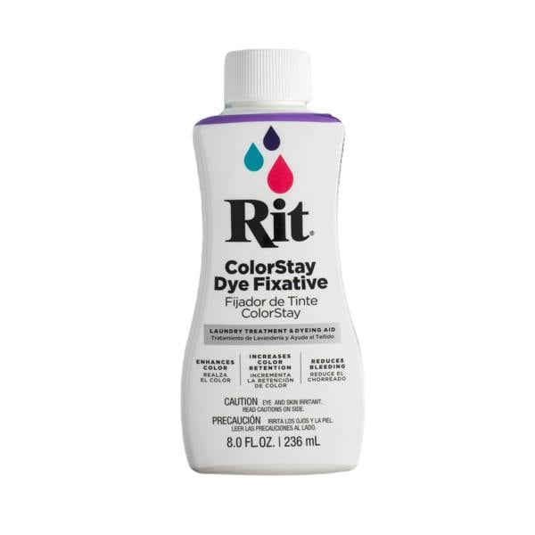 Rit Color Stay Dye Fixative Liquid - Fabric Colour Lock Sealer 8oz