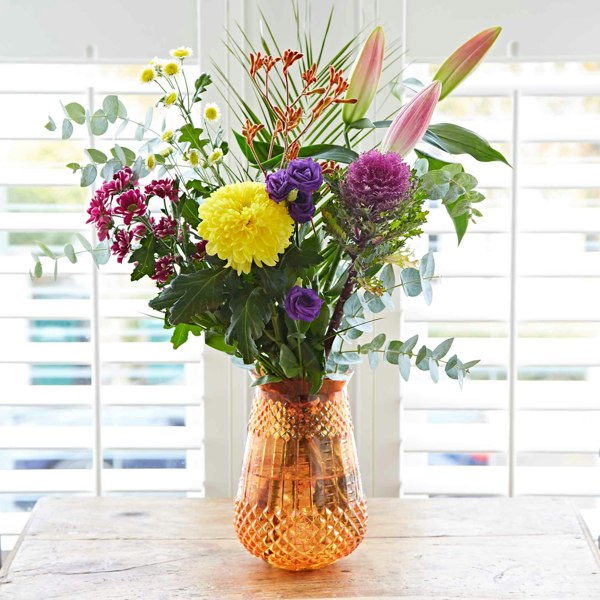 Paper High Orange Recycled Glass Vase