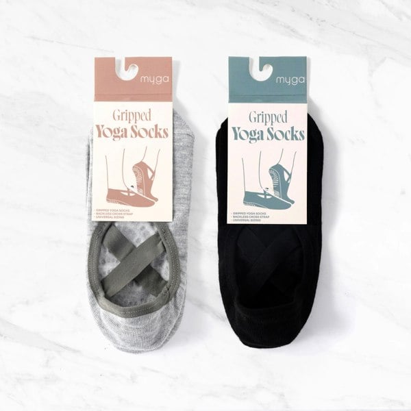 Myga Gripped Yoga Socks Black