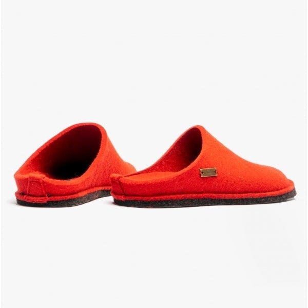 Haflinger SOFT Womens Wool Slippers Red