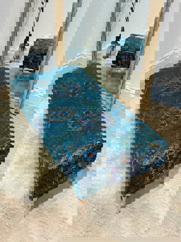 GREEN PATTERN Seating bench