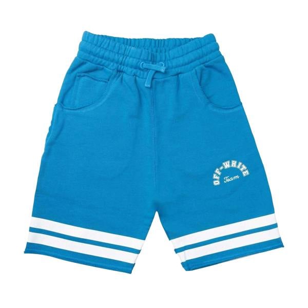 Off White Girls Team 23 Graphic Print Sweat Shorts - Blue/White - 