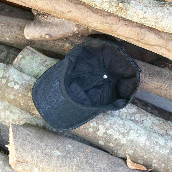 Wombat Leather Wombat Hiker Distressed Leather Baseball Hat – Black