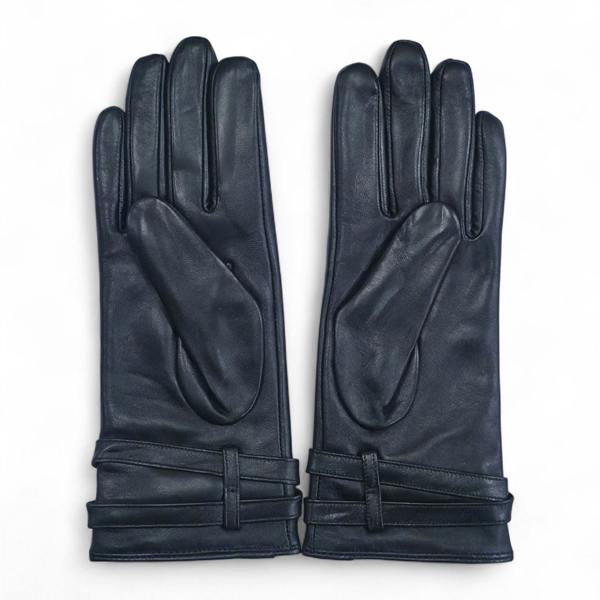 Infinity Leather Womens Italian Leather Winter Buckle Soft Wool Lining Gloves - L-GLV-601