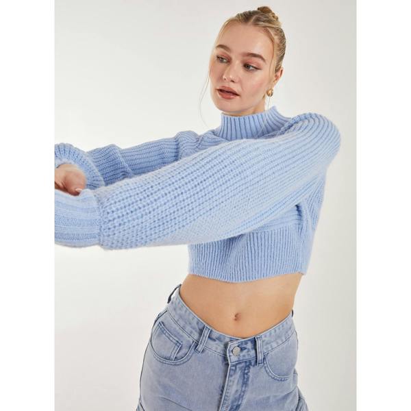 Pink Vanilla High Neck Knitted Jumper