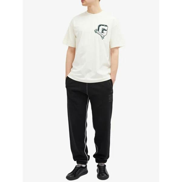Givenchy Monogram College Embroidered Logo T-Shirt   in  White