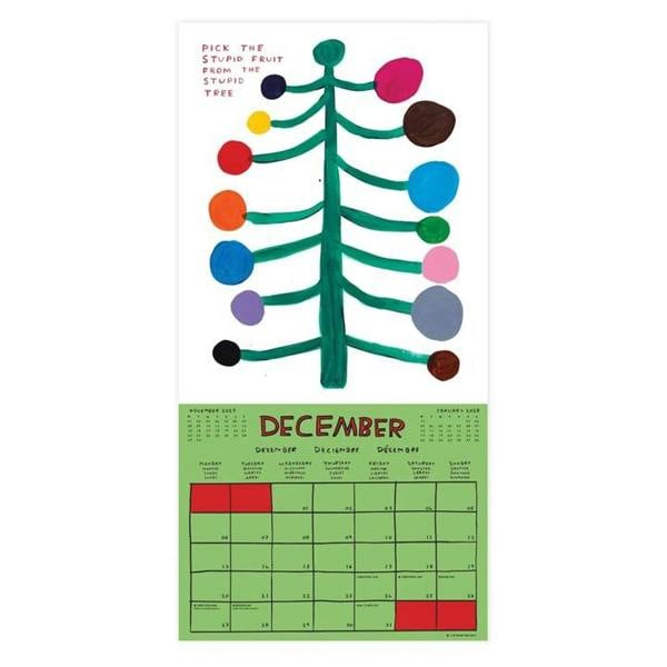 David Shrigley Calendar 2027, Wall Calendars, Month To View, Humour, Gift