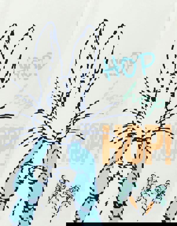 Peter Rabbit Boys Blue Front Print Top, All Over Print Bottom Long Sleeve Long Leg Pyjama Set