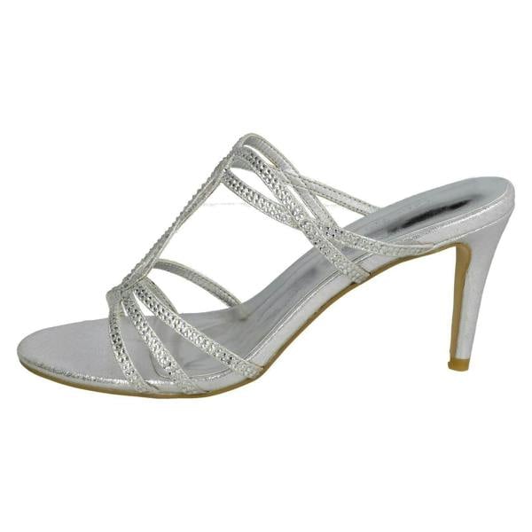 Anne Michelle Ladies Anne Michelle Slip On Mid Heel Sandal