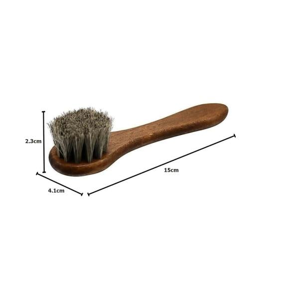 BIRCH Horsehair Dauber Brush - For Applying Shoe Polish and Cream 15cm