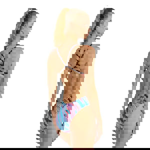 TYR Riptidal Durafast Elite Cutoutfit swimsuit in pink multi with abstract print