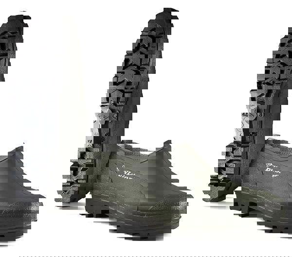 Dunlop Mens/Womens Garden Slip On Outdoor Work Wellie Shoe, waterproof slip-on garden wellies with rugged soles for outdoor work.