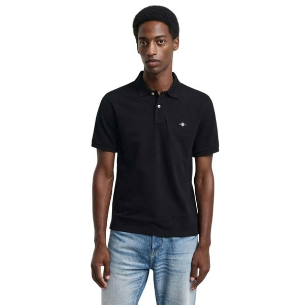 Gant Mens Shield Polo Shirt - Black