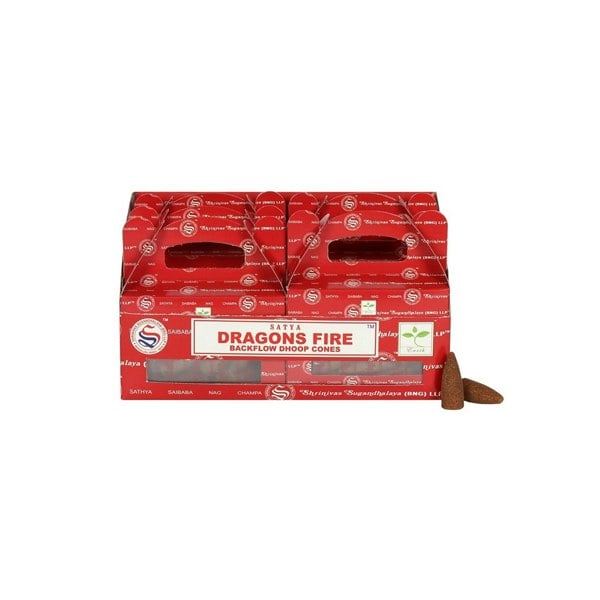 Serano Set of 6 Packets of Dragons Fire Backflow Dhoop Cones by Satya