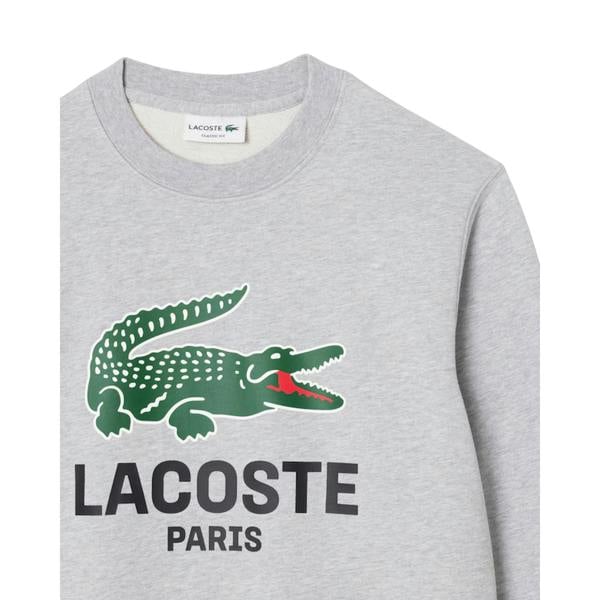 Lacoste Mens Cotton Sweatshirt - Grey - 