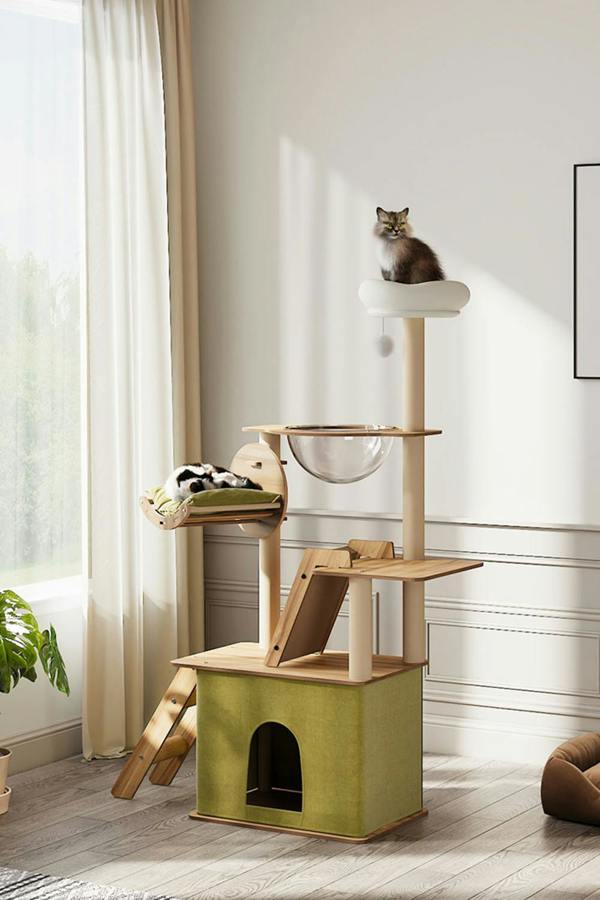 Luxury Cat Tower Set with Scratching Board