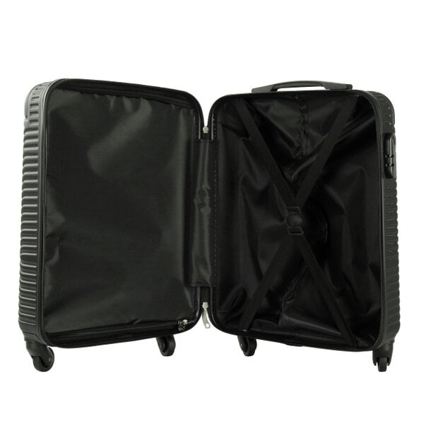 Neo Black 3 Piece Hard Shell Luggage Suitcase Set