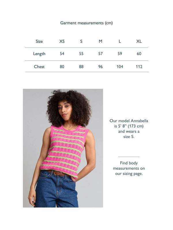 Kite Womens Organic Tolpuddle Knit Tank Top Azalea