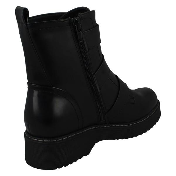 Spot On Ladies Spot On Buckle Ankle Boots F51069
