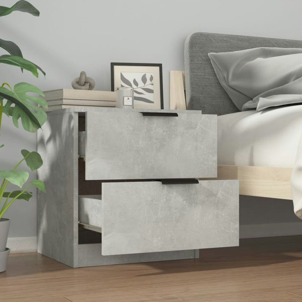 Berkfield Bedside Cabinets 2 pcs Concrete Grey Engineered Wood
