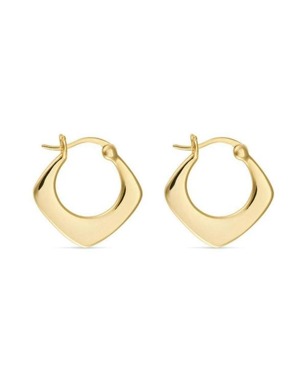 Small 18K Gold Geometric Hoops - Earrings - Elk & Bloom