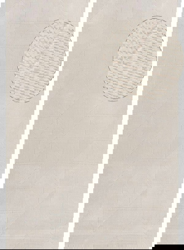 cream colour, abstract design, stain-resistant, Cosy comfort rug, non-static