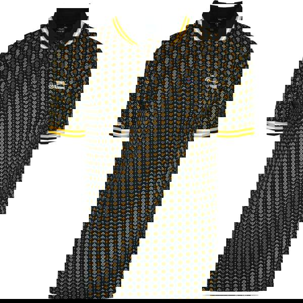 Lambretta All Over Geometric Mens Smart Classic Retro Polo Shirt