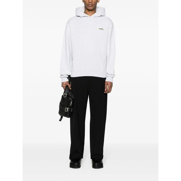 Jacquemus The Gros Grain Hoodie   in  Grey