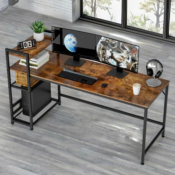 Rafaelo Mobilia Industrial 4 Tier Writing Desk 160CM Wide