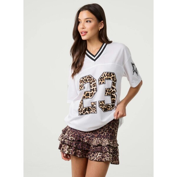 Pink Vanilla Leopard Detail Sports Jersey