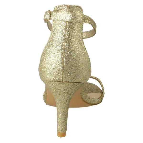 Spot On Ladies Spot On Wide Fit High Heeled Evening Sandals F12121
