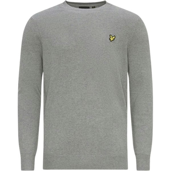 Lyle & Scott Cotton Merino Crew Neck Jumper Grey Sweater S