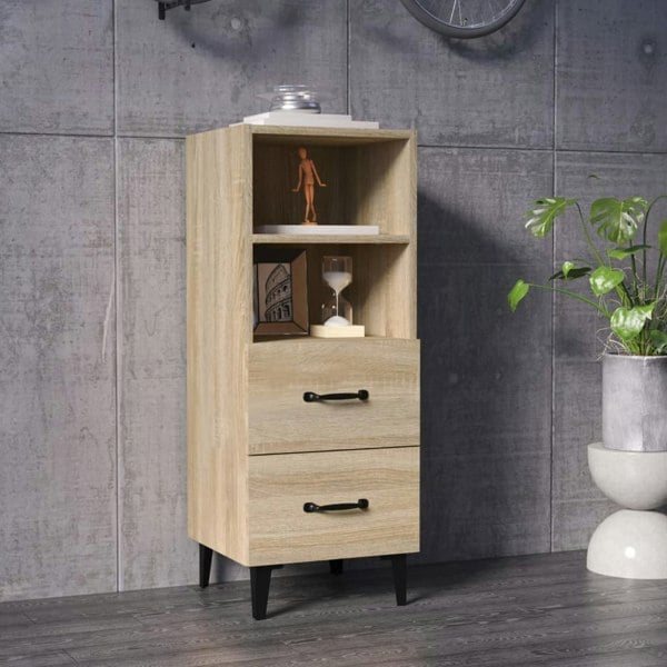Berkfield Sideboard Sonoma Oak 34.5x34x90 cm Engineered Wood