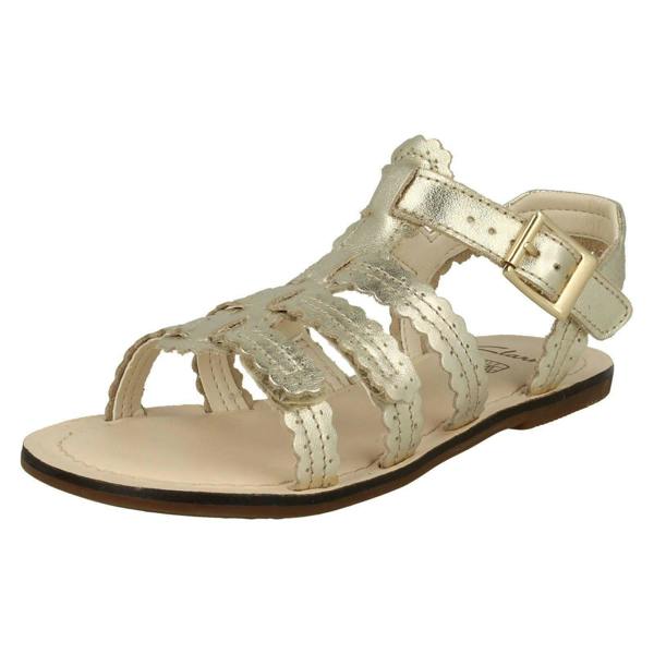 Clarks Girls Clarks Buckle Fastening Open Toe Sandals Loni Moon