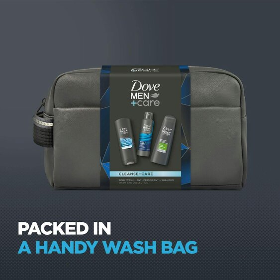 Dove Men+Care Cleanse+Care Washbag Collection Gift Set 3 piece, Pack of 3
