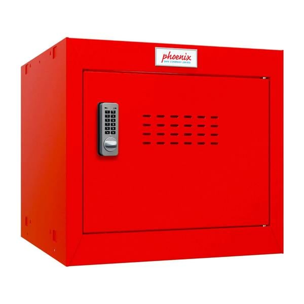 Phoenix Safe Phoenix CL0344RRE Size 1 Red Cube Locker with Electronic Lock