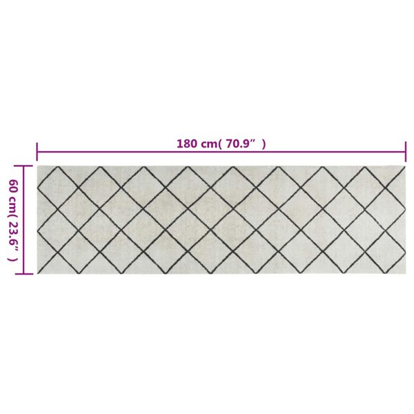 Berkfield Kitchen Rug Washable Square 60x180 cm Velvet