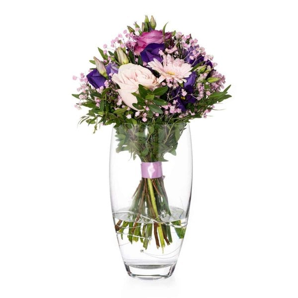 Diamante Spiral Crystal Vase Adorned with Swarovski® Crystals - 26cm