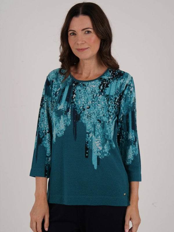 TIGI-Wear Splash Border Print Top