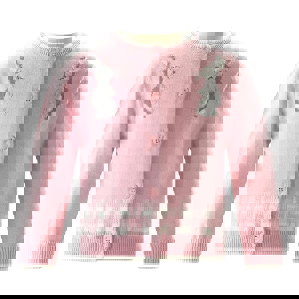 Rachel Riley Pink Gingham Bunny Cardigan