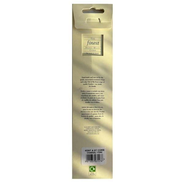 Kent Comb (A 9T) Handmade 190m Dressing Table Comb for fine to coarse hair