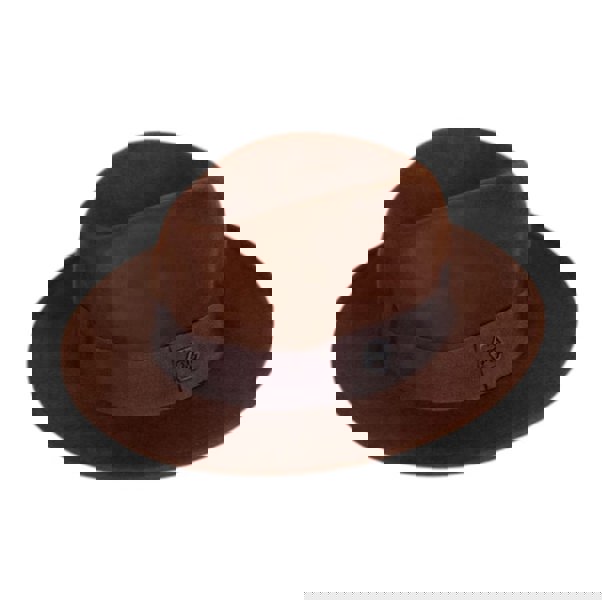 David WeJ Wool Fedora Hat - Brown