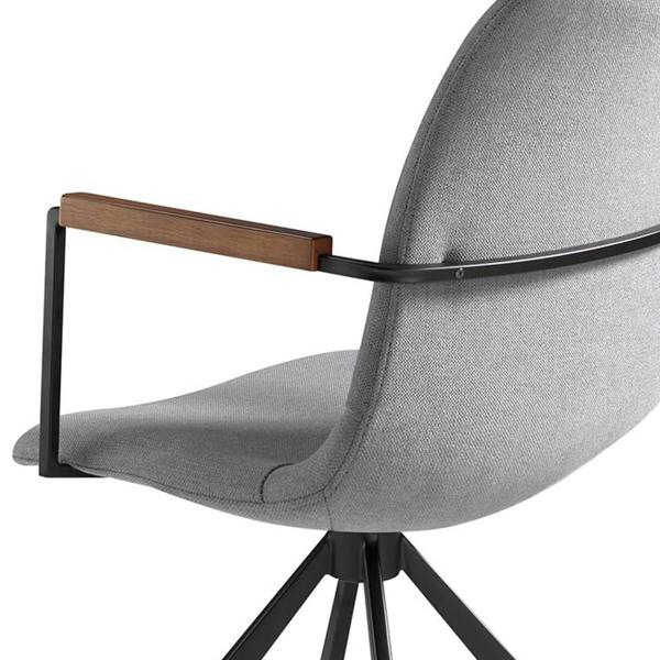 Angel Cerdá Dark Grey Fabric Swivel Chair 4105