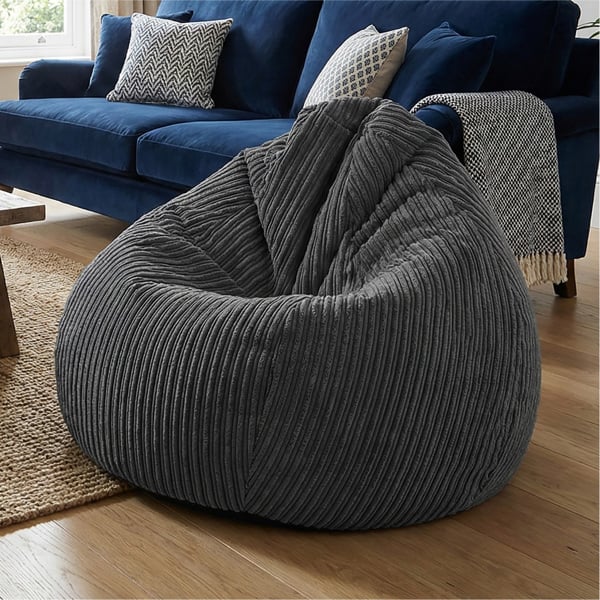 rucomfy Jumbo Cord Slouchbag - Indoor Classic Bean Bag for Adults