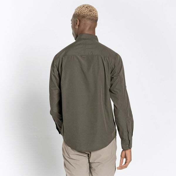 Craghoppers Mens Kiwi Long-Sleeved Shirt - Woodland Green